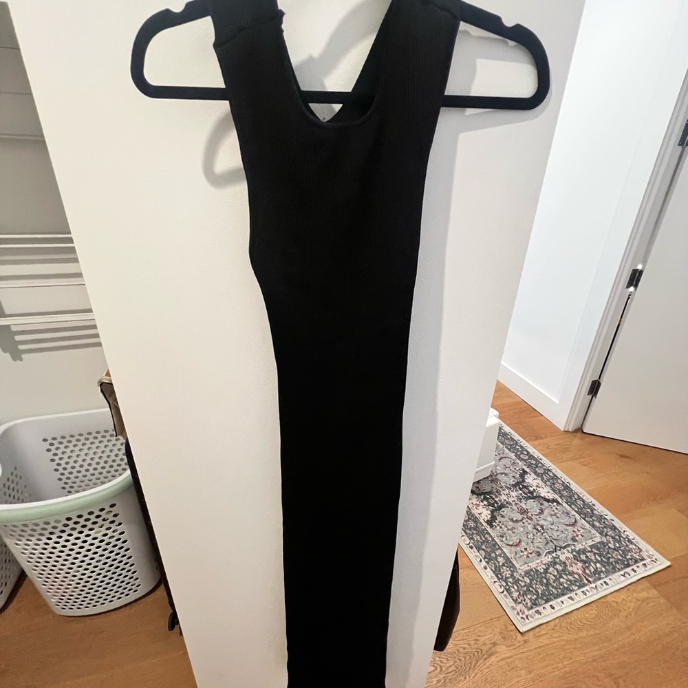 Zara Black Open Back Dress